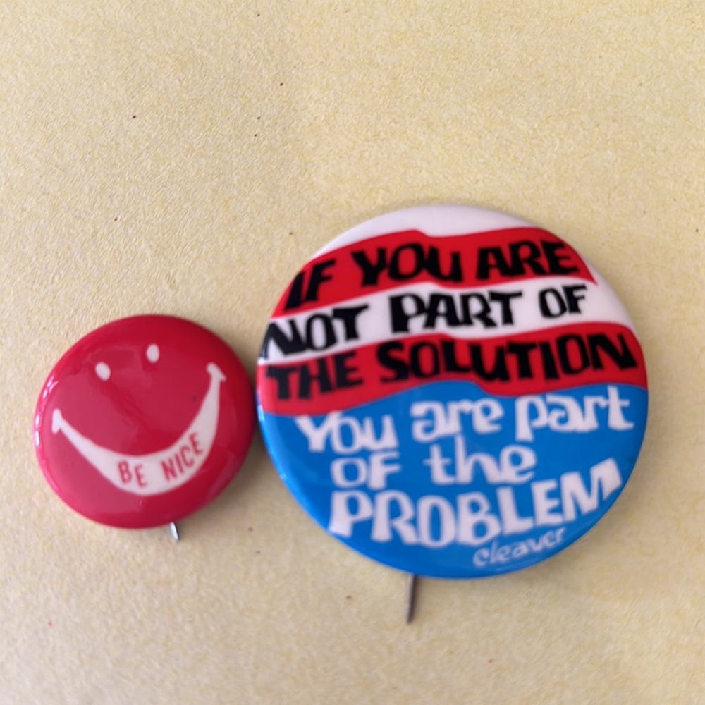 Vintage set of 2 pins